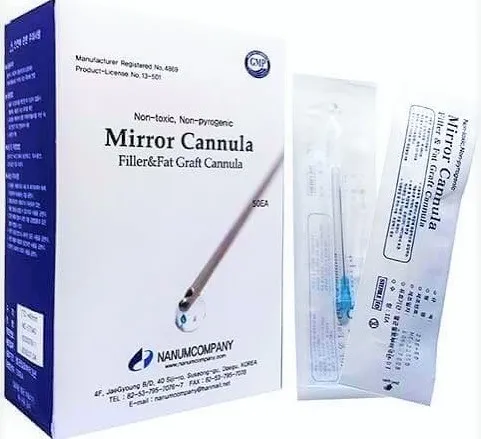Mirror Cannulas 22G/23G 50 mm - 50 pcs/box S.Korea